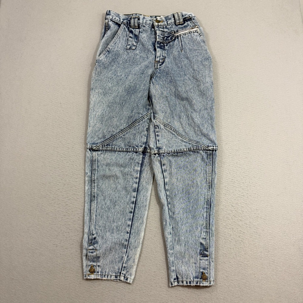 Vintage Lawman Jeans Womens 11 (28x29) Blue Acid Wash Tapered Leg High Rise 80s